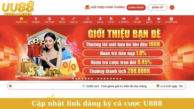 Cập nhật link đăng ký cá cược U888
