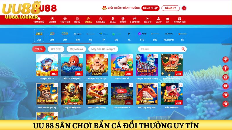 Uu88 sân chơi bắn cá đổi thưởng uy tín